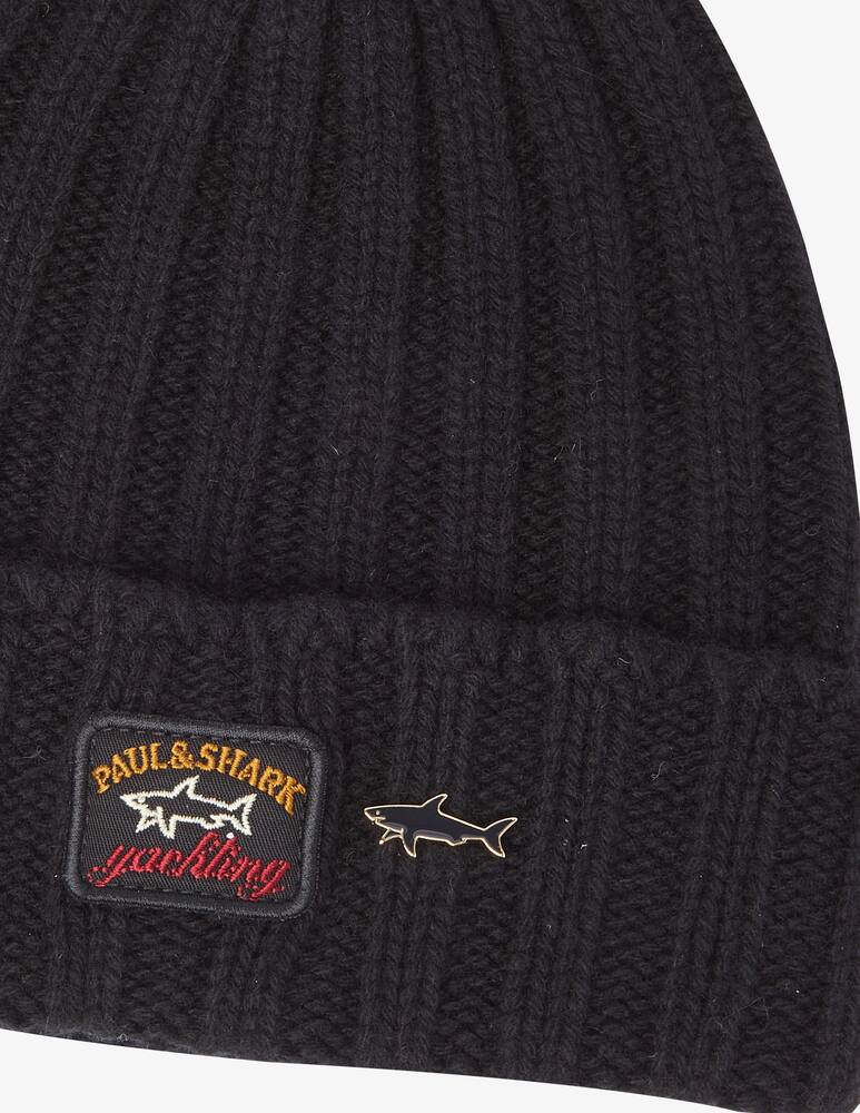 rinascente Paul & Shark Ribbed beanie - Black