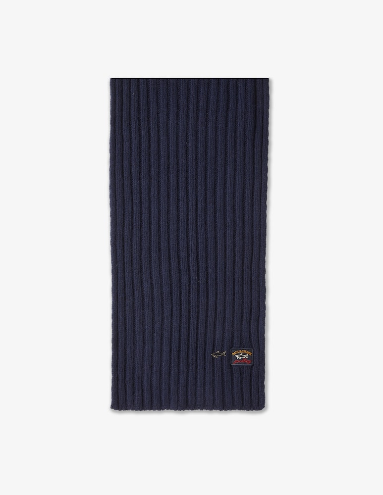 rinascente Paul & Shark Ribbed scarf - Blue