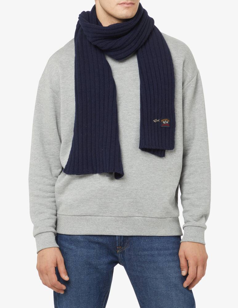 rinascente Paul & Shark Ribbed scarf - Blue