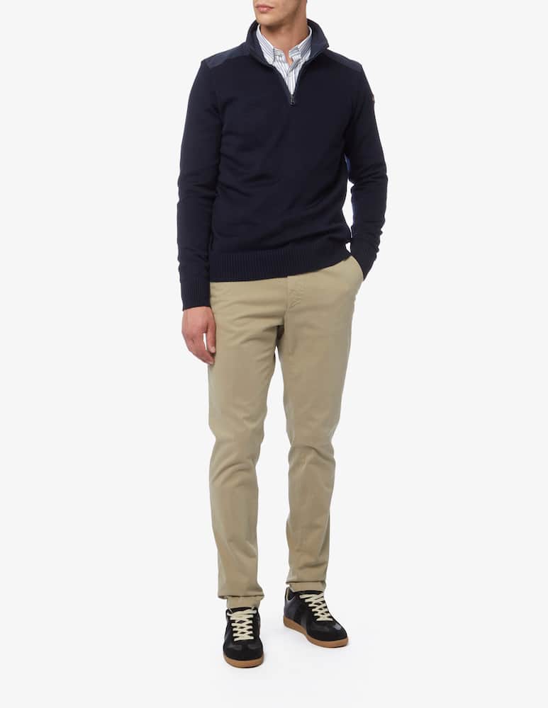rinascente Paul & Shark Typhoon details merino wool zipped jumper