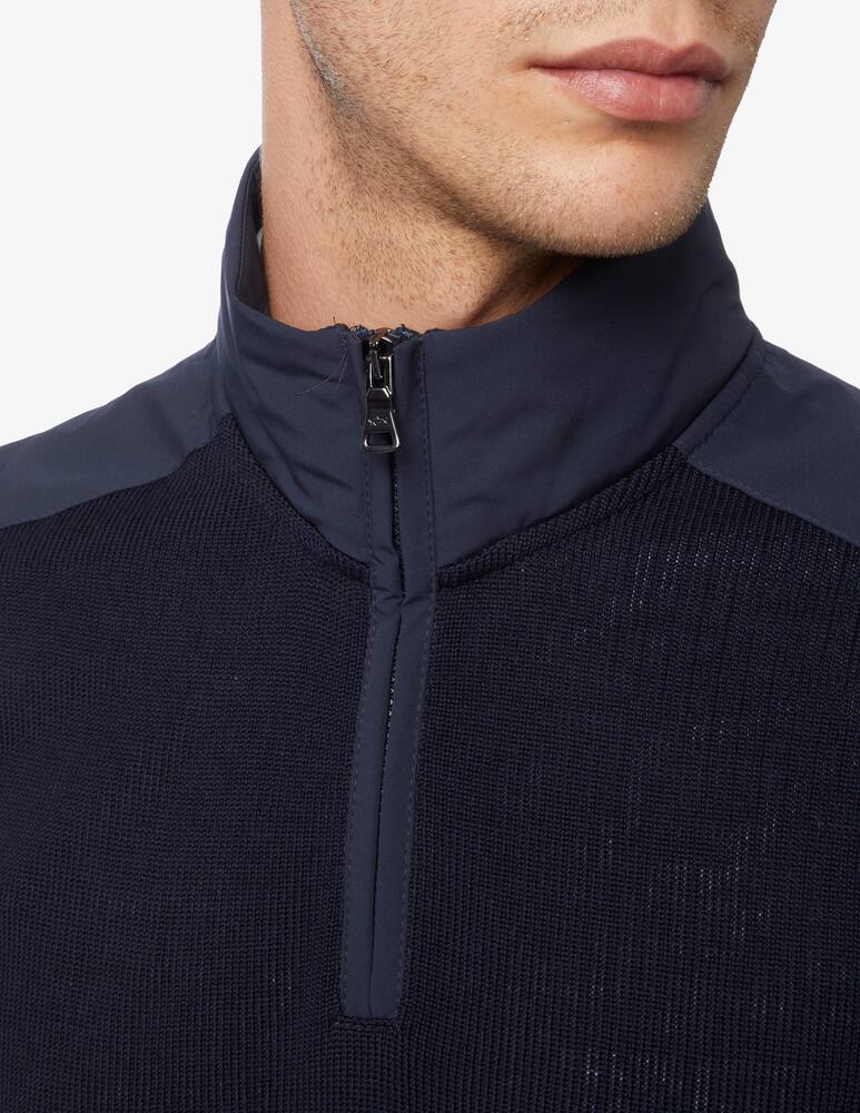 rinascente Paul & Shark Typhoon details merino wool zipped jumper