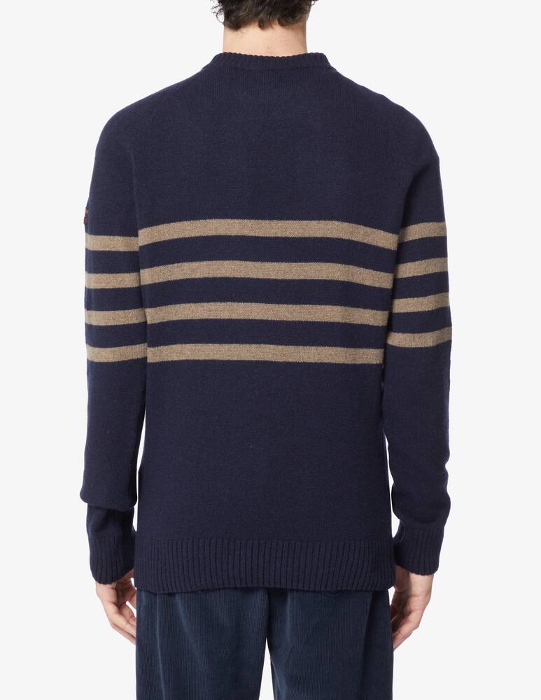 rinascente Paul & Shark Recashmere band roundneck sweater - Blue