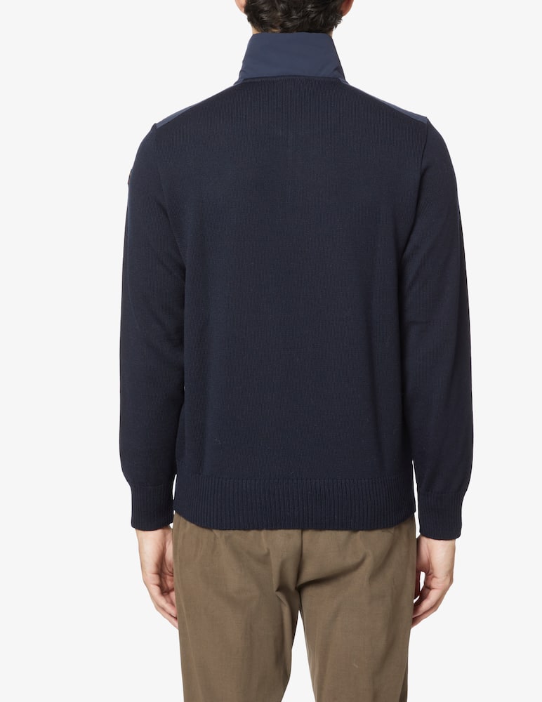 rinascente Paul & Shark Nylon details mzip sweater - Blue