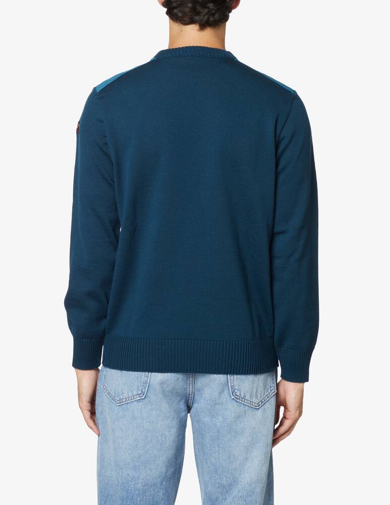 rinascente Paul & Shark Maglia girocollo in lana inserti in nylon - Blu