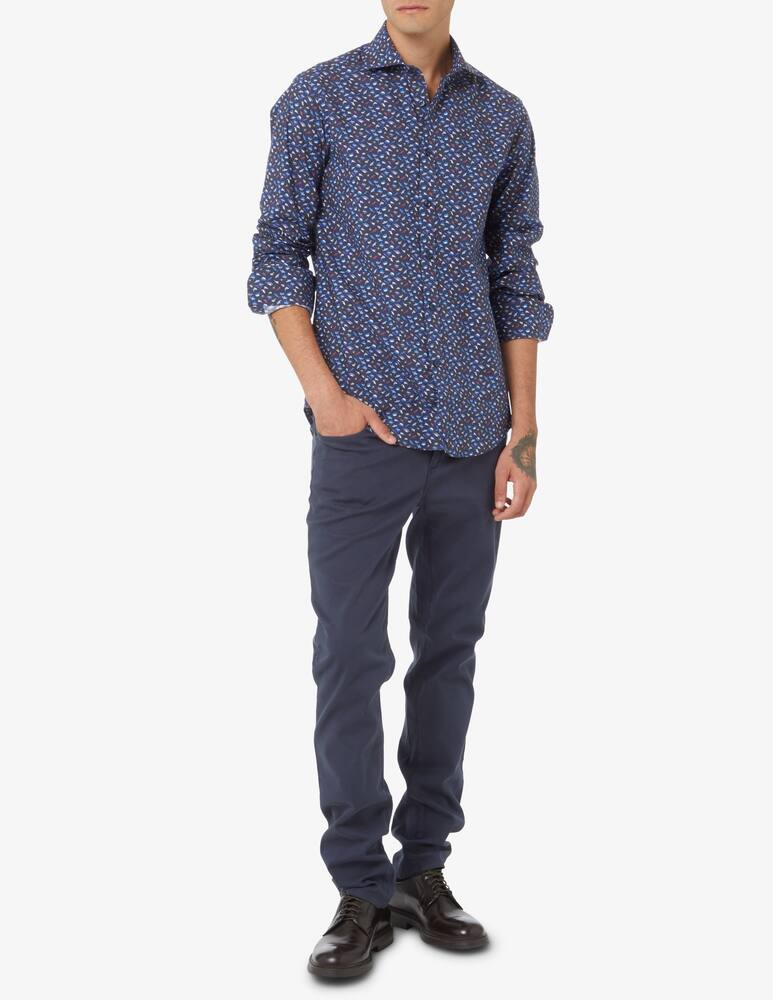 rinascente Paul & Shark Camicia jfit french con squali - Blu