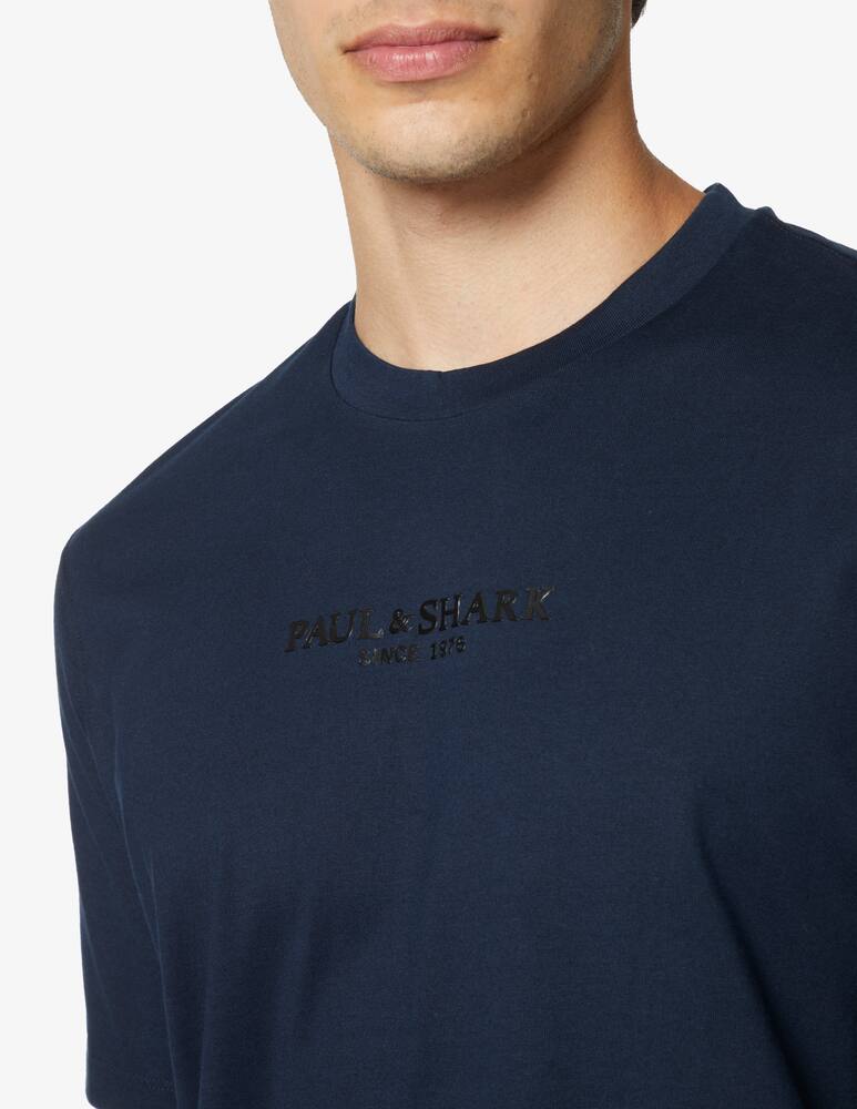 rinascente Paul & Shark Logo cotton t-shirt - Blue