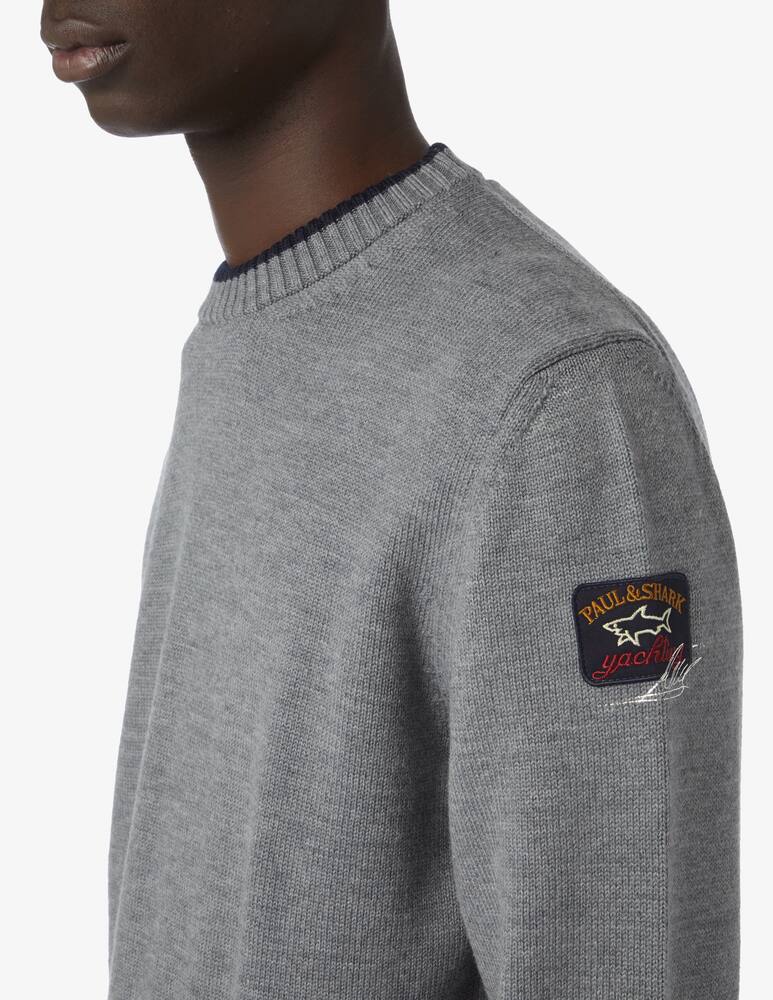 rinascente Paul & Shark Maglia girocollo in lana - Grigio