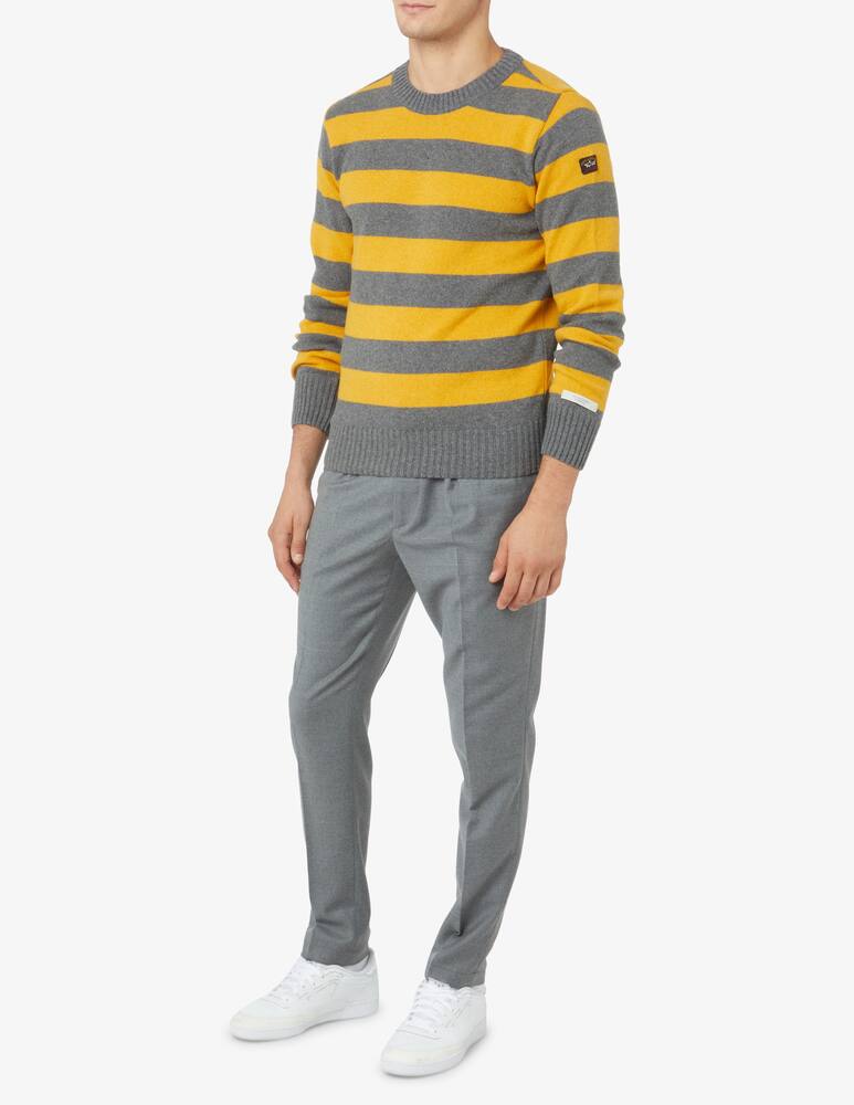 rinascente Paul & Shark Rewool band roundneck sweater - Brown