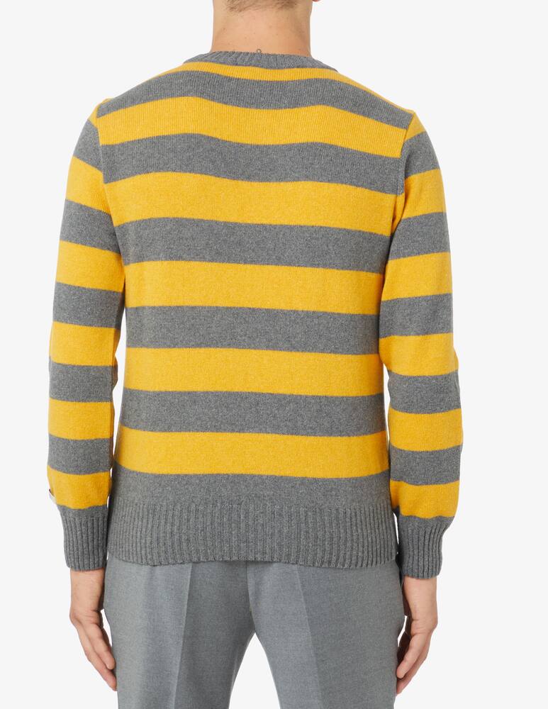 rinascente Paul & Shark Rewool band roundneck sweater - Brown