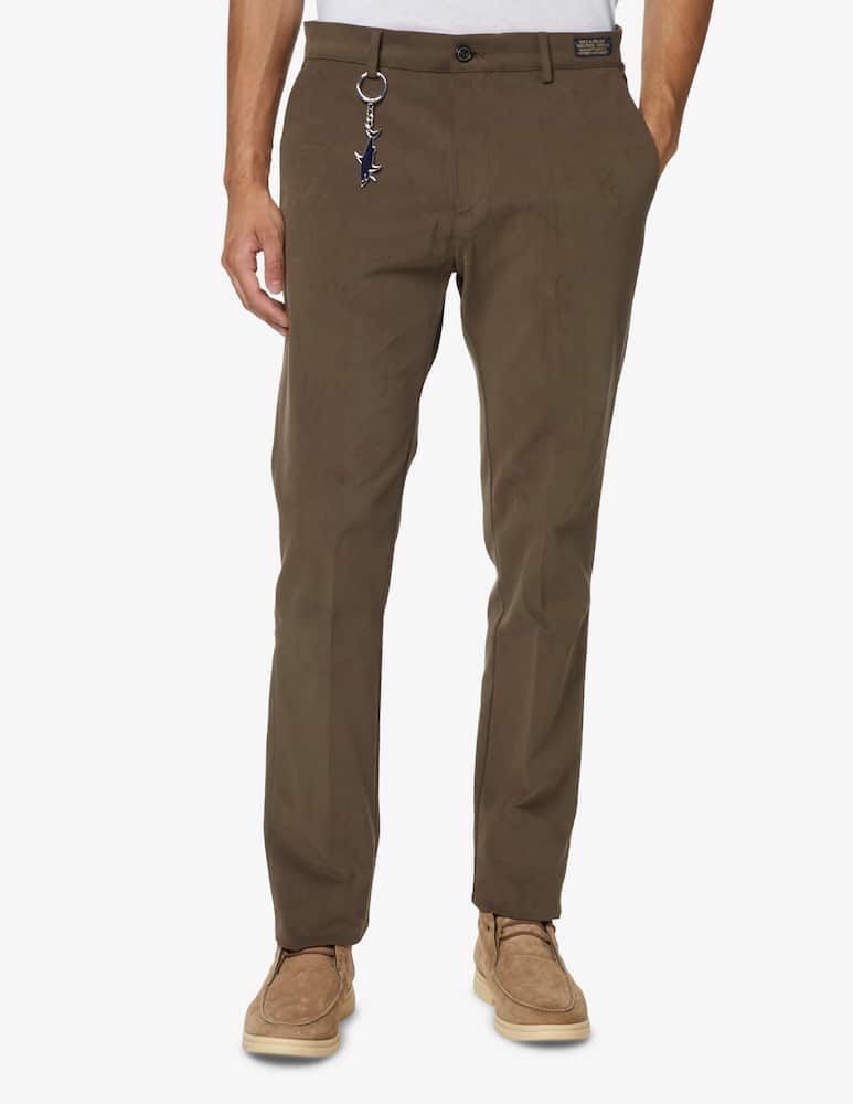 rinascente Paul & Shark Pantalone chino winter in cotone stretch - Marrone