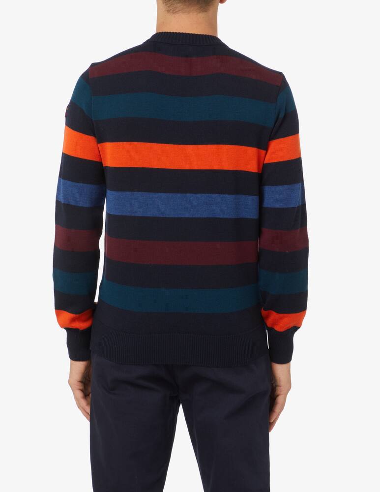 rinascente Paul & Shark  cooltouch multi band roundneck sweater - Blue