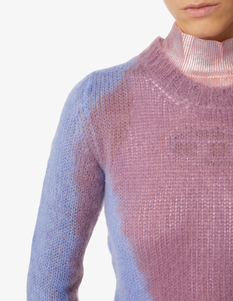 rinascente Diesel Maglioncino in misto lana bicolor - Lilla