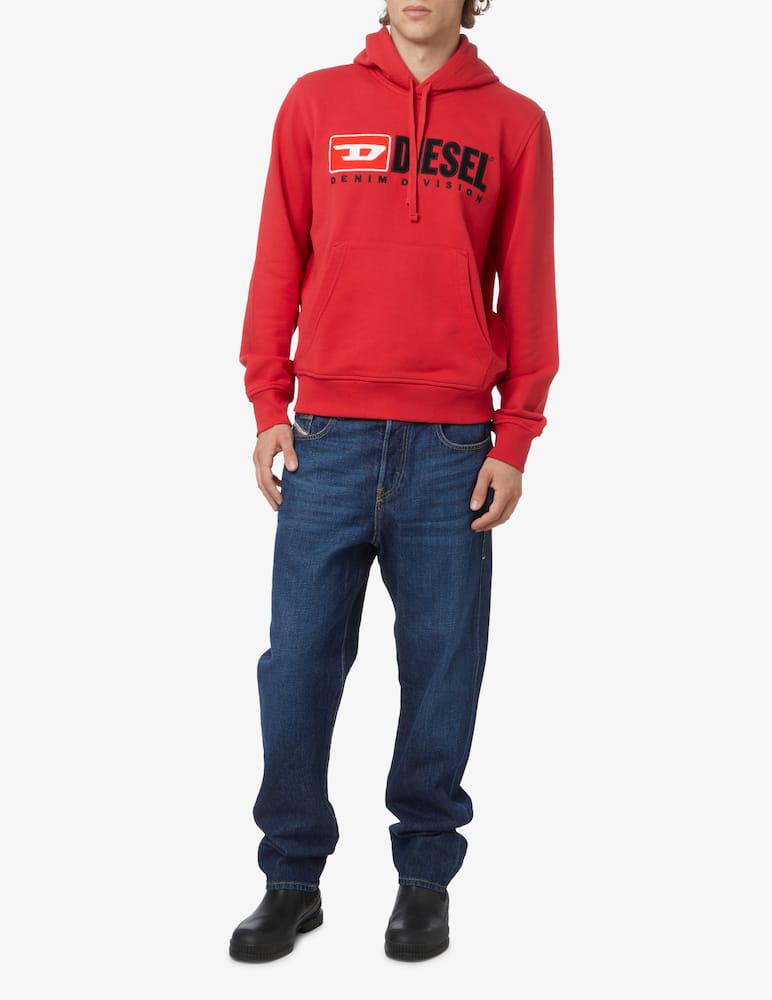 rinascente Diesel Terry big logo hoodie - Red