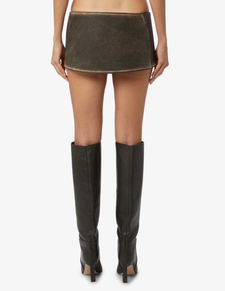 rinascente Diesel Faux leather belt mini skirt - Black