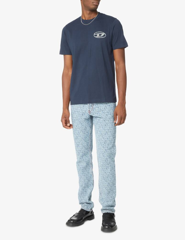 rinascente Diesel Back monogram t-shirt - Blue