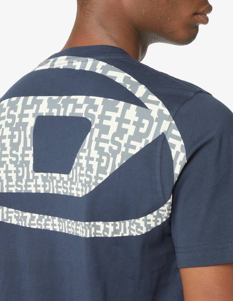 rinascente Diesel Back monogram t-shirt - Blue