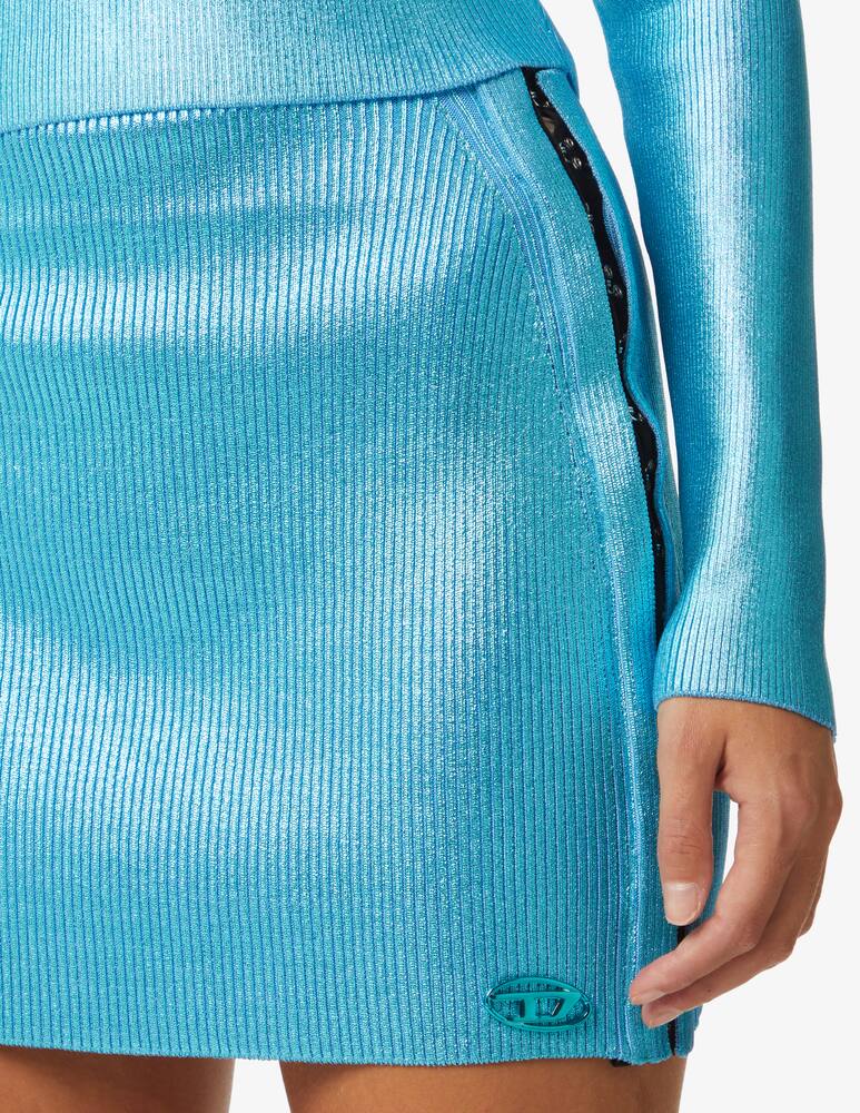 rinascente Diesel Show knit mini skirt - Light blue