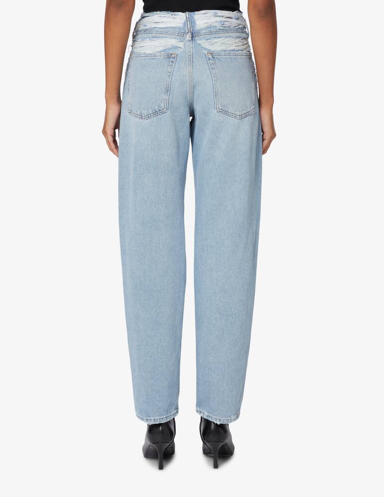 rinascente Diesel Jeans straight a vita bassa con rotture Show - Azzurro