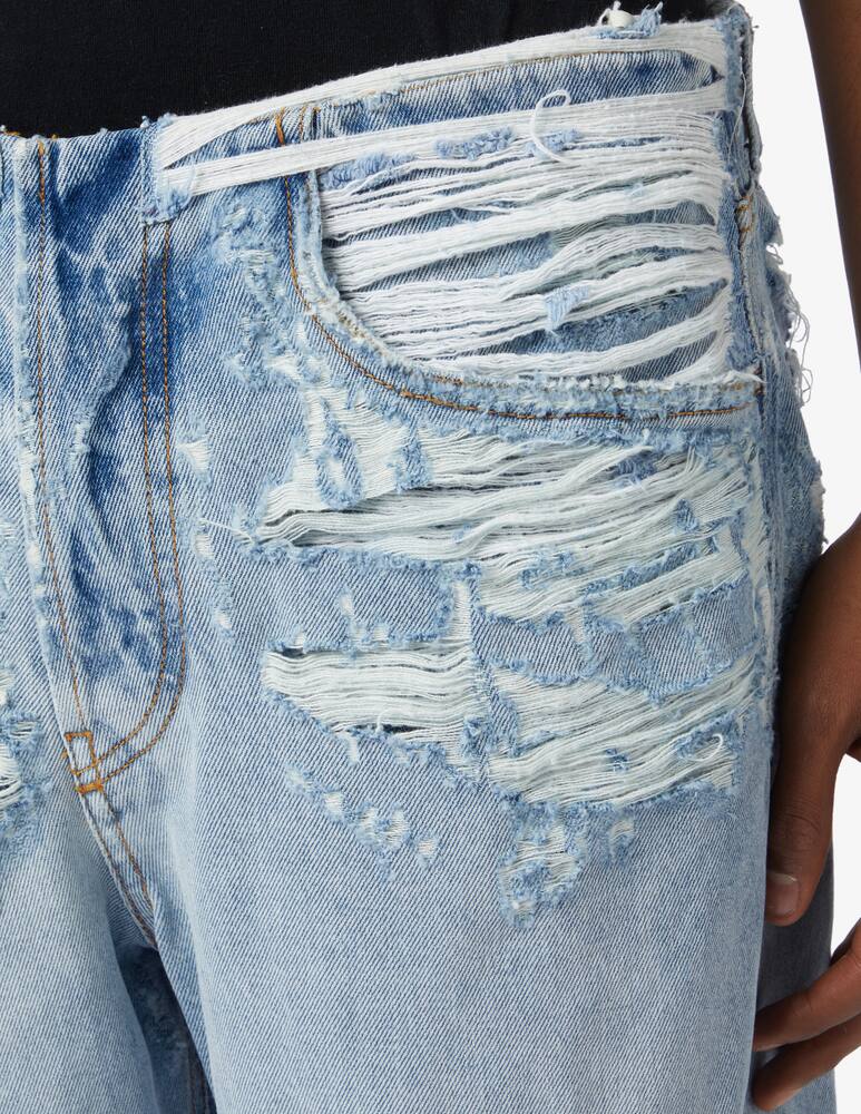 rinascente Diesel Waist ripped denim - Light blue