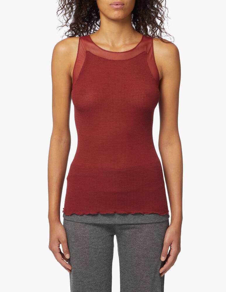 rinascente Lisanza Tank top with mesh details
