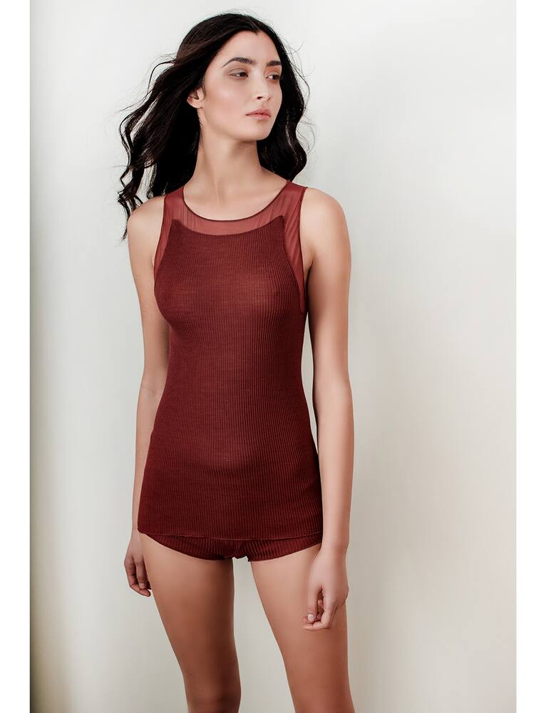 rinascente Lisanza Tank top with mesh details