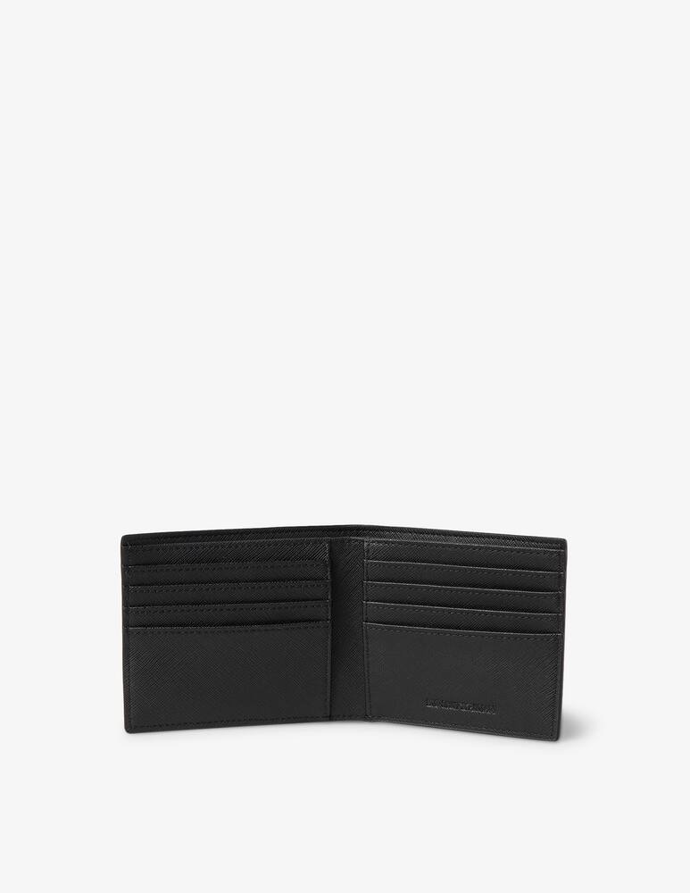 rinascente Emporio Armani Bfold saffiano regenerated wallet - Black