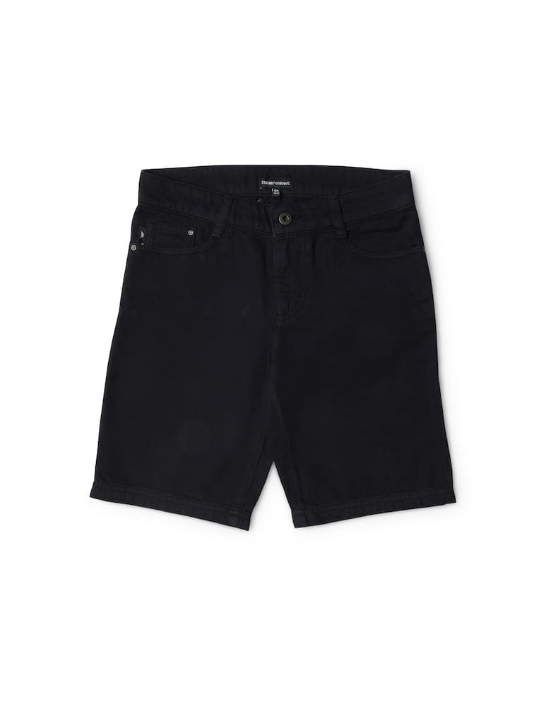 Emporio Armani Pantaloni corti in denim drill tinto capo - immagine 1 Emporio Armani Pantaloni corti in denim drill tinto capo - immagine 1