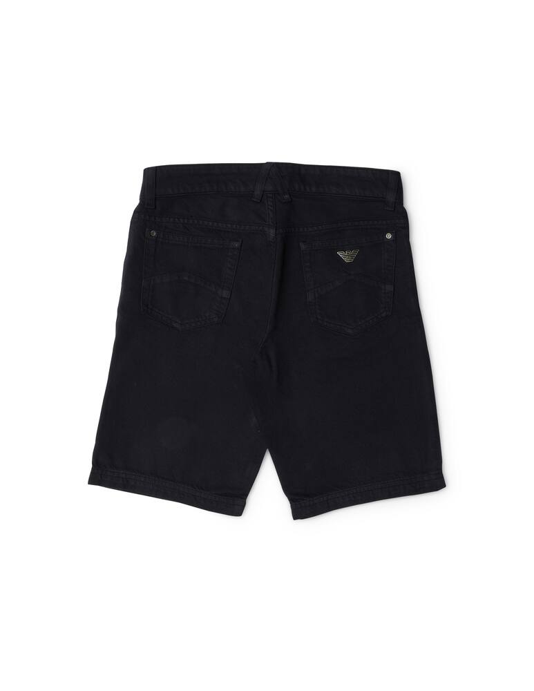 Emporio Armani Pantaloni corti in denim drill tinto capo - immagine 3 Emporio Armani Pantaloni corti in denim drill tinto capo - immagine 3
