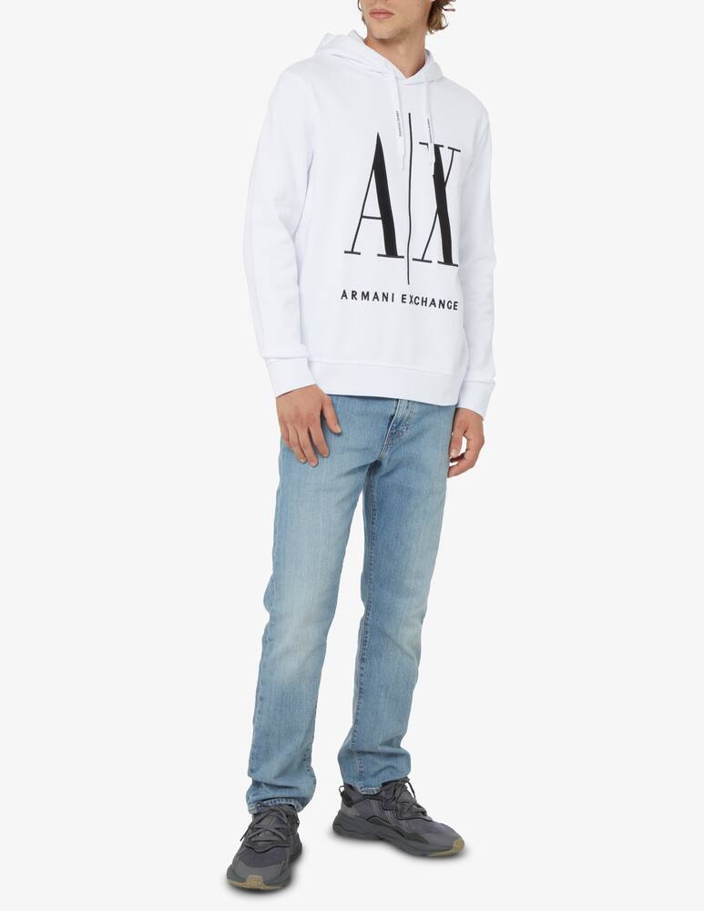 rinascente Armani Exchange Big icon hoodie - White