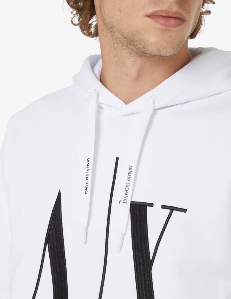 rinascente Armani Exchange Big icon hoodie - White