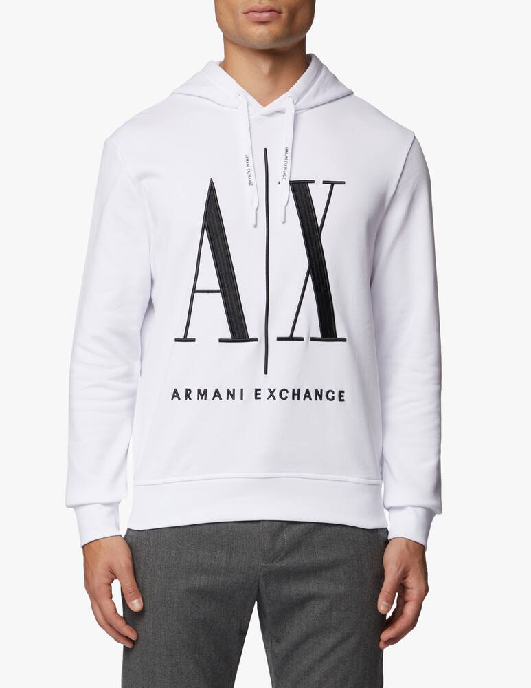 rinascente Armani Exchange Big icon hoodie - White
