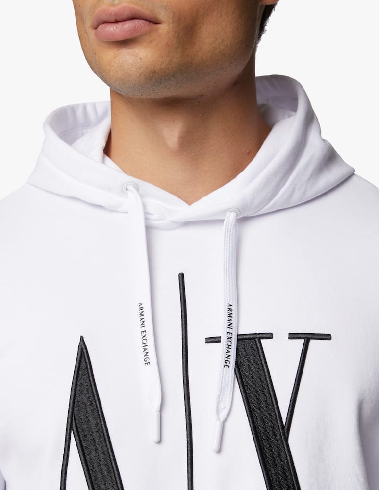 rinascente Armani Exchange Big icon hoodie - White