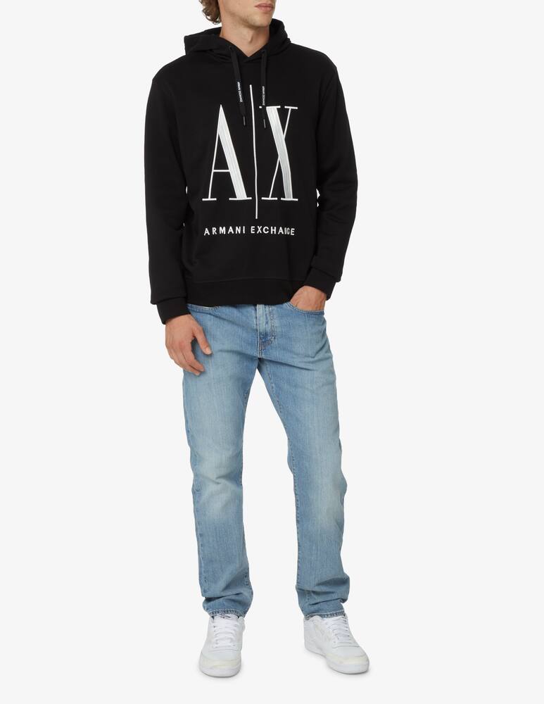 rinascente Armani Exchange Felpa con cappuccio icon big - Nero