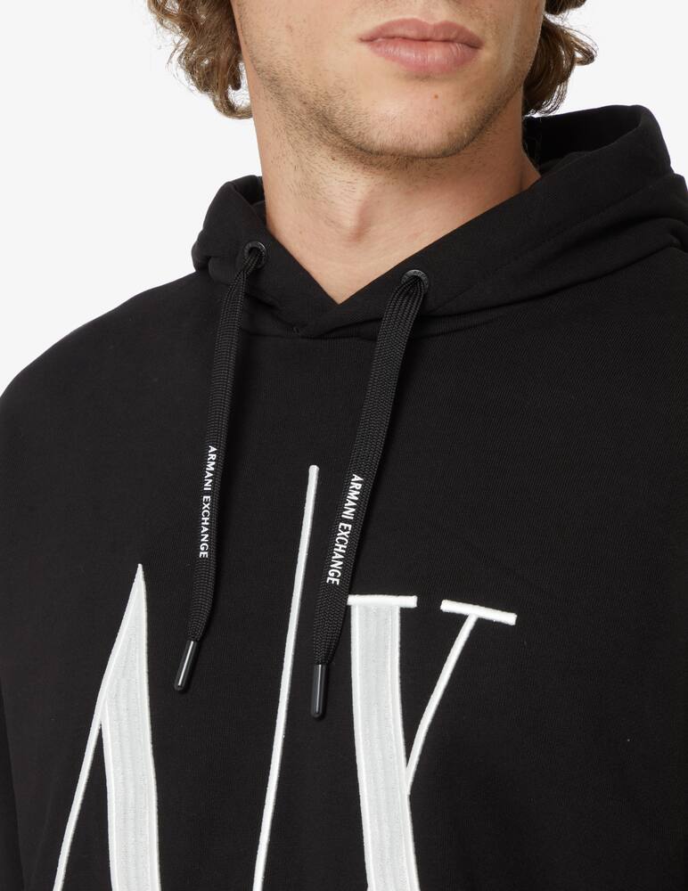 rinascente Armani Exchange Felpa con cappuccio icon big - Nero