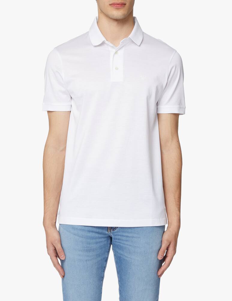 rinascente Emporio Armani Polo manica corta tech travel bottoni - bianco
