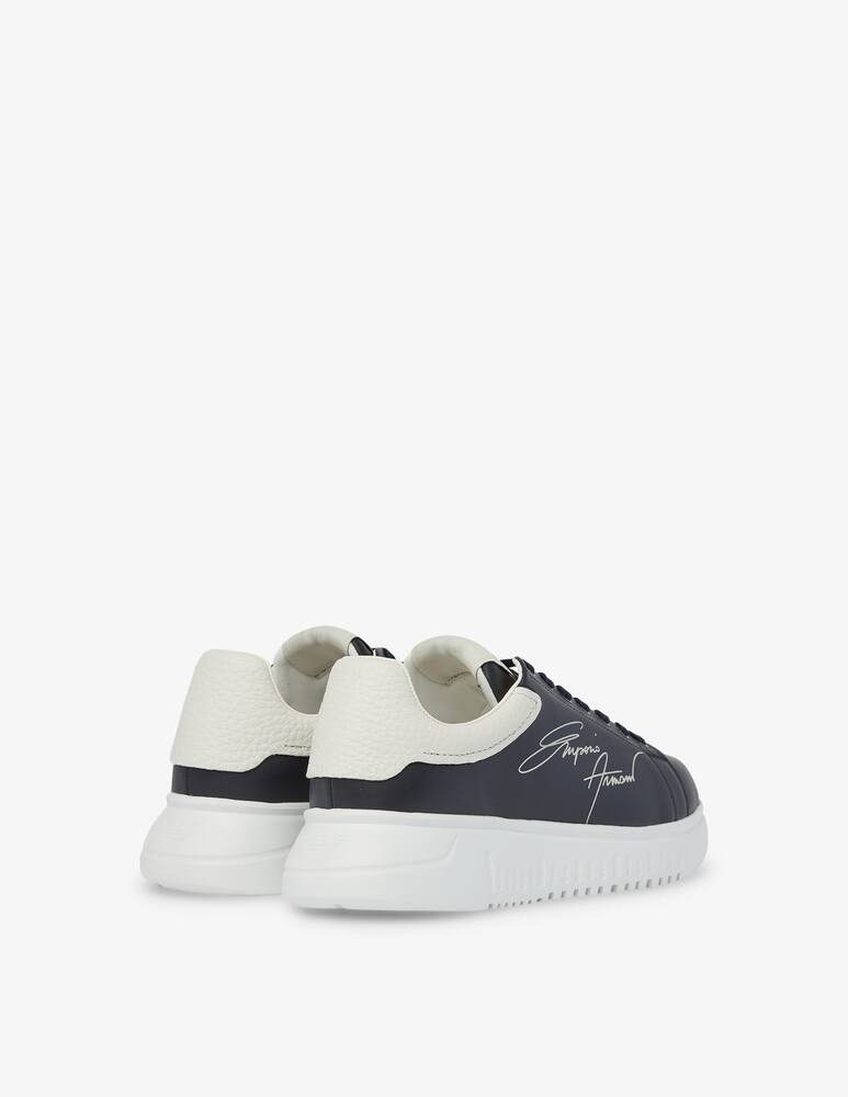Emporio Armani Sneakers con firma - blu e bianco - immagine 4 Emporio Armani Sneakers con firma - blu e bianco - immagine 4