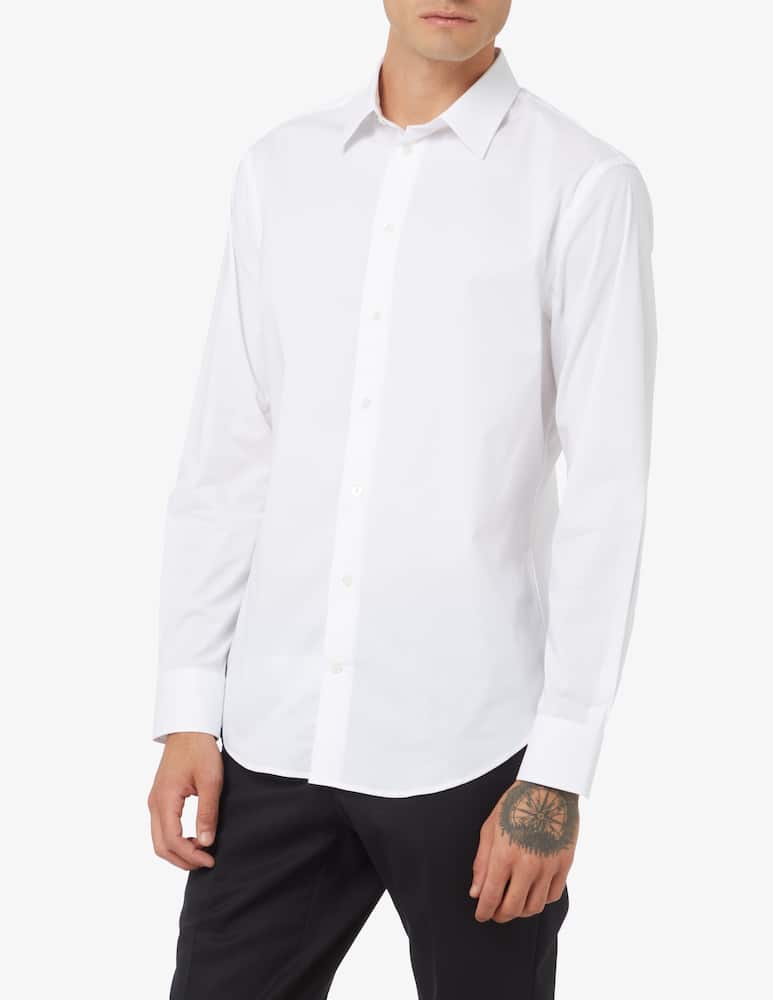 Emporio Armani Camicia in tessuto stretch - bianco - immagine 1 Emporio Armani Camicia in tessuto stretch - bianco - immagine 1