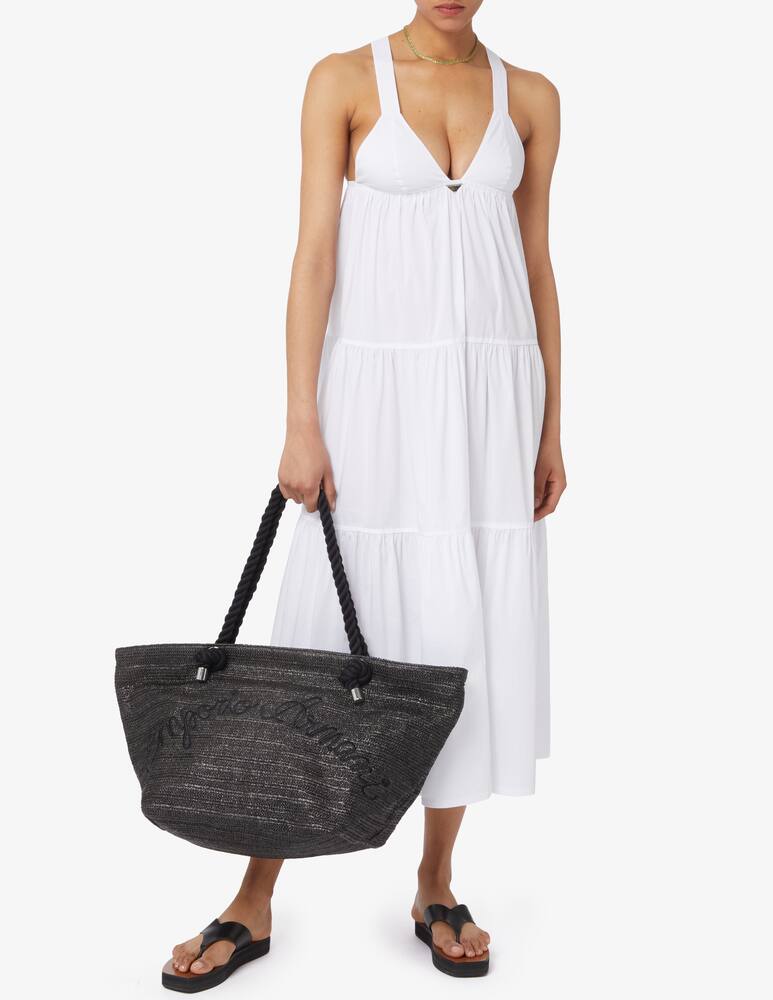 rinascente Emporio Armani Raffia shopping bag