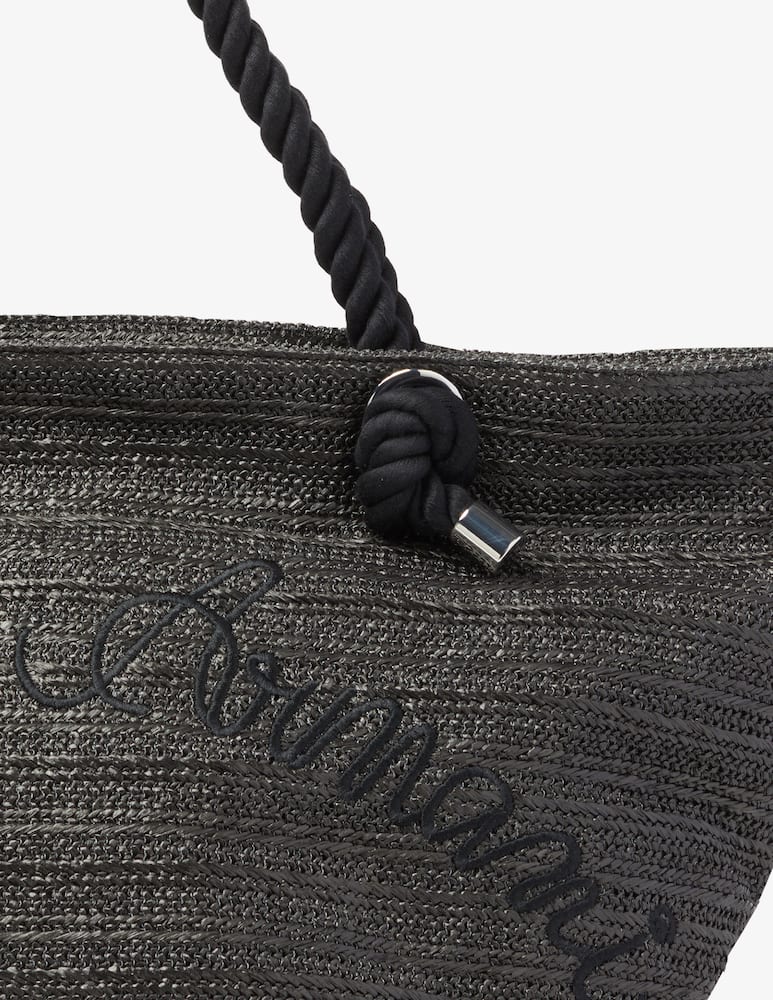 rinascente Emporio Armani Raffia shopping bag