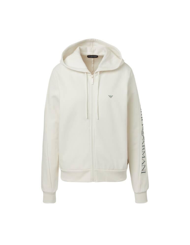 rinascente Emporio Armani Felpa in cotone con cappuccio e cerniera 