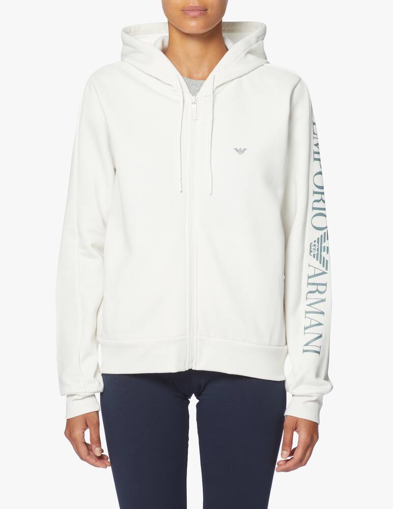 rinascente Emporio Armani Felpa in cotone con cappuccio e cerniera 