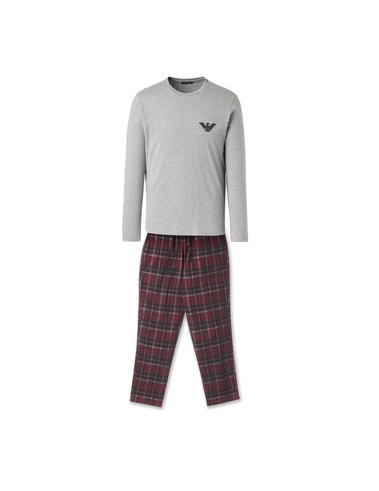rinascente Emporio Armani Pigiama lungo in velluto a quadri