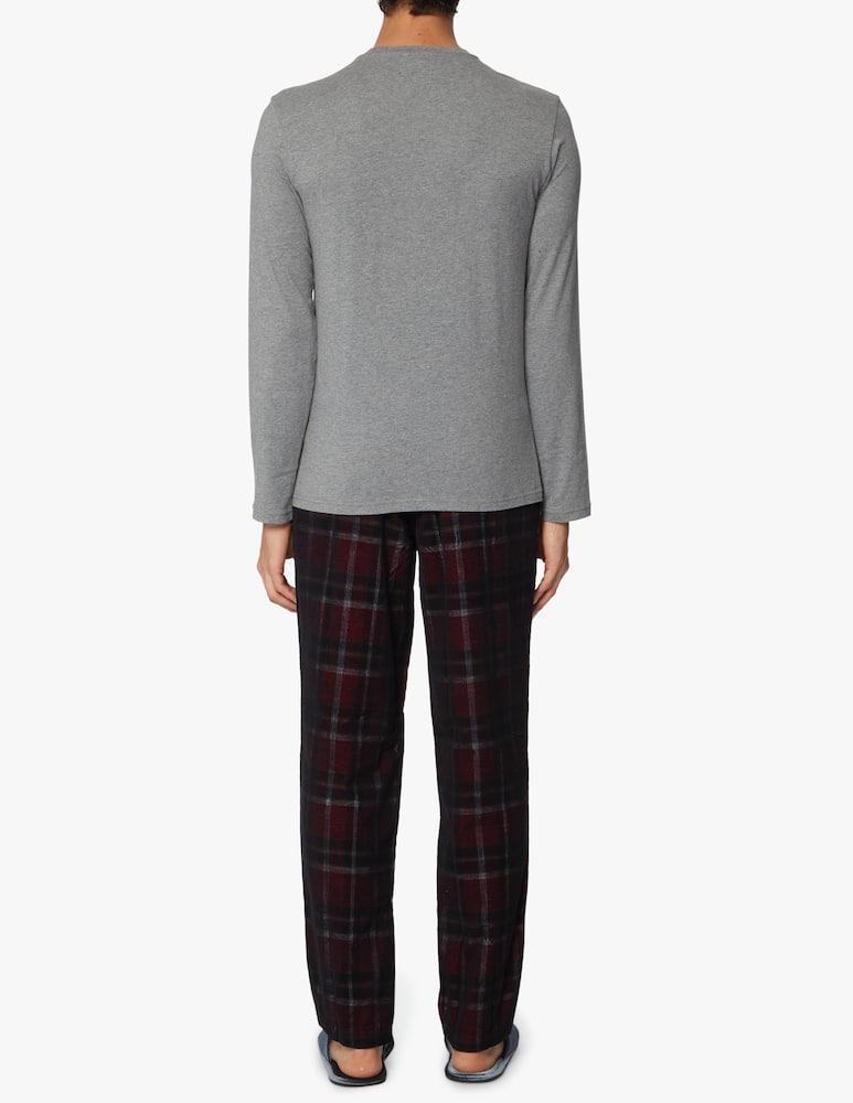 rinascente Emporio Armani Pigiama lungo in velluto a quadri