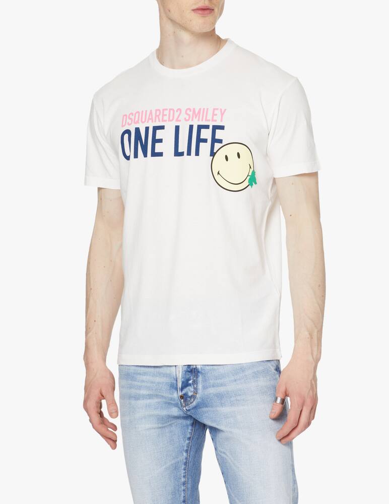 Dsquared2 Maglietta manica corta smiley cool - bianco - immagine 1 Dsquared2 Maglietta manica corta smiley cool - bianco - immagine 1