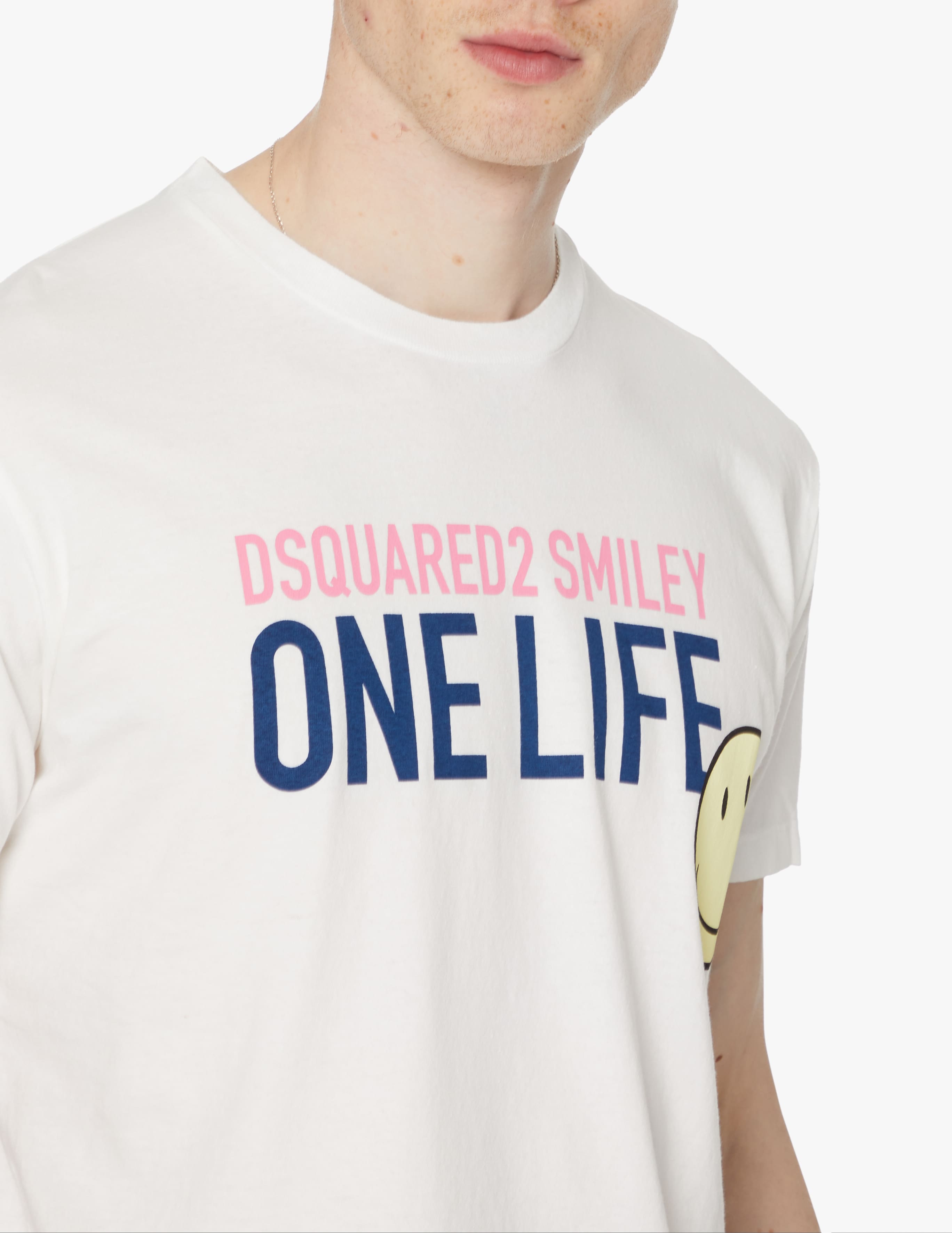 Shop Dsquared2 Smiley cool tee - pink on Rinascente