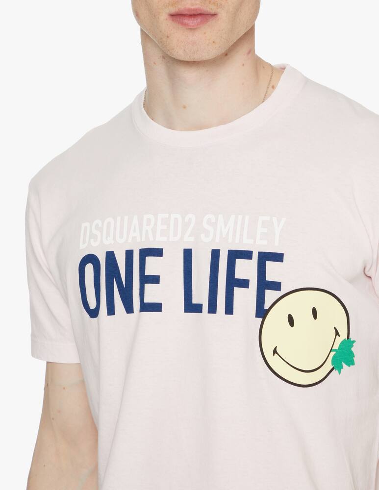 rinascente Dsquared2 Maglietta manica corta smiley cool - rosa