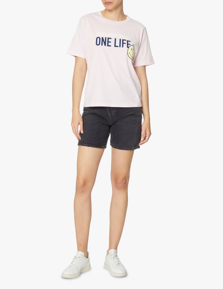 rinascente Dsquared2 Cotton onelife smile t-shirt - pink