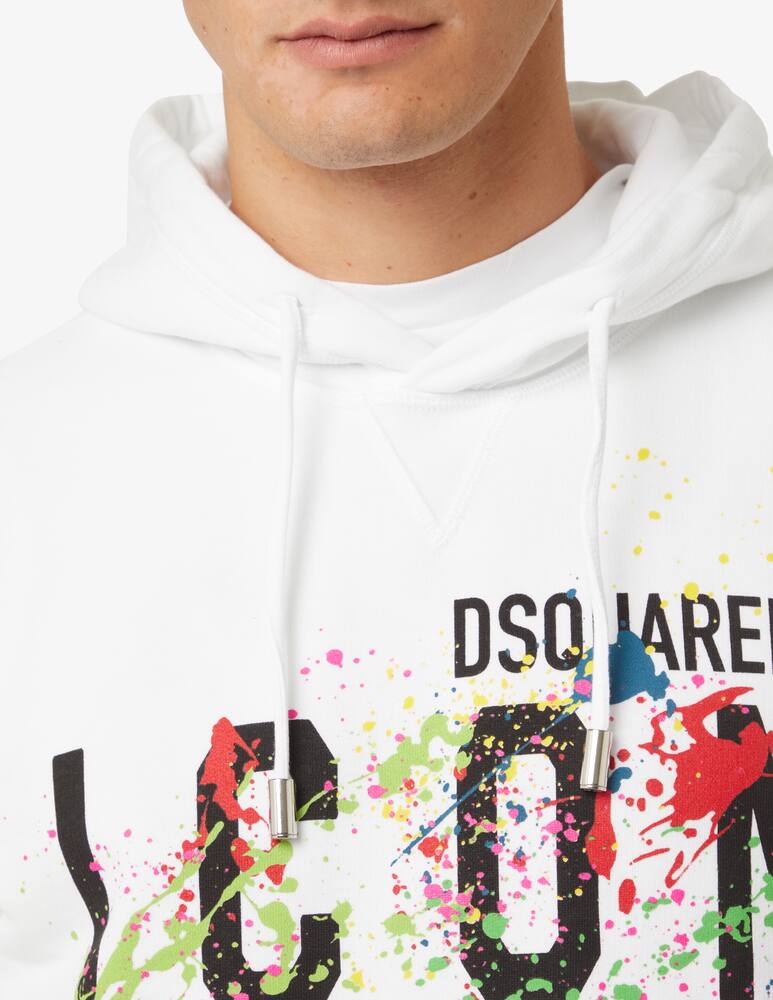 rinascente Dsquared2 Felpa con cappuccio icon splash - Bianco