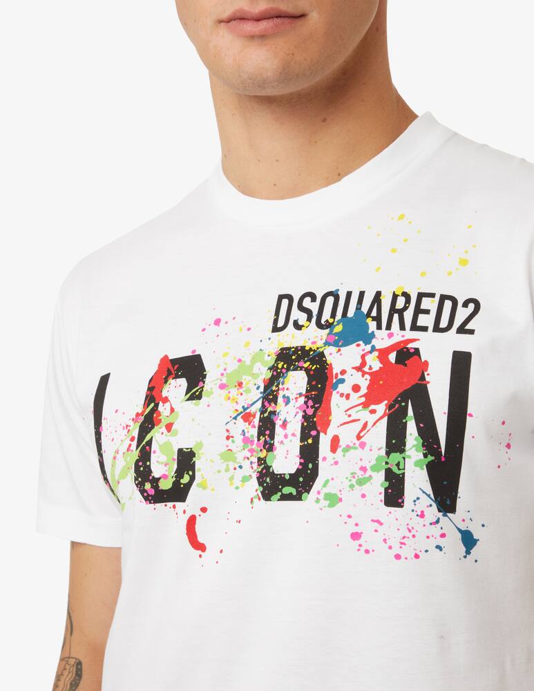 rinascente Dsquared2 Icon splatter t-shirt - White