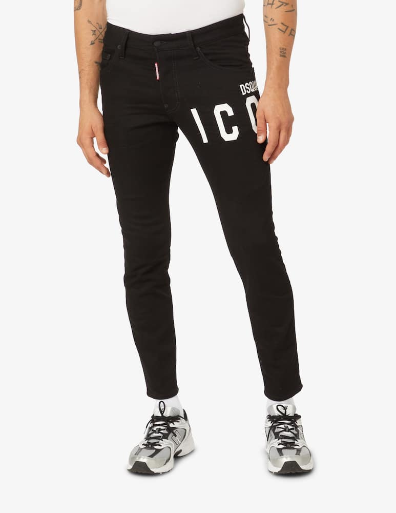 rinascente Dsquared2 S-icon skater denim - Black